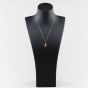 Second Hand 9ct Yellow Gold Round St Christopher Pendant & 18 Inch Curb Chain 41143253