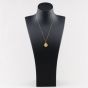 Second Hand 9ct Yellow Gold Scallop Edged St Christopher Pendant & 18 Inch Curb Chain 41143259