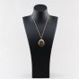 Second Hand 9ct Yellow Gold Hand Engraved Locket Pendant & 18 Inch Twist Chain 41143272