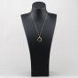 Second Hand 9ct Yellow Gold Oval Patterned Locket Pendant & 18 Inch Curb Chain 41143279