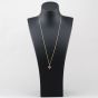 Second Hand 9ct Yellow Gold Diamond & Ruby Cluster Pendant & 24 Inch Prince Of Wales Chain 41143306
