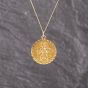 Second Hand 9ct Yellow Gold St Christopher Pendant & 18 Inch Curb Chain 41143309