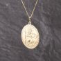 Second Hand 9ct Yellow Gold St Christopher Pendant & 18 Inch Curb Chain 41143311