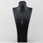 Second Hand 9ct Yellow Gold Crucifix Cross Pendant & 18 Inch Curb Chain 41143314