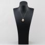 Second Hand 9ct Two Colour Gold Oval Flower Patterned Locket Pendant & 18 Inch Curb Chain 41143326