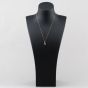Second Hand 9ct Yellow Gold Sapphire Square Gemstone Pendant & 18 Inch Curb Chain 41143328