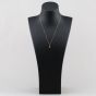 Second Hand 9ct Yellow Gold Peridot Teardrop Gemstone Pendant & 18 Inch Curb Chain 41143331