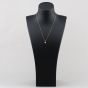 Second Hand 9ct Yellow Gold Cubic Zirconia Oval Gemstone Pendant & 18 Inch Curb Chain 41143332