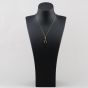 Second Hand 9ct Yellow Gold Wishbone Pendant & 18 Inch Curb Chain 41143336