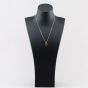 Second Hand 9ct Yellow Gold Cubic Zirconia Open Heart Pendant & 18 Inch Belcher Chain 41143339