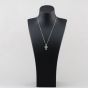 Second Hand 18ct White Gold 1.00ct Brilliant Cut Diamond Channel Set Cross Pendant & 18 Inch Curb Chain 41143340