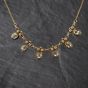 Second Hand Yellow Gold Aquamarine & Cubic Zirconia Jewellery Set - Dropper Earrings & Pendant With 14 Inch Trace Chain 41143347
