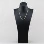 Second Hand 18ct Yellow Gold Sapphire & 0.15ct Diamond Set Bar Pendant & 16 Inch Curb Chain 41143352