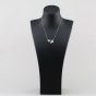 Second Hand 14ct White Gold Sapphire & 0.82ct Brilliant Cut Diamond Fancy Bow Pendant & 16 Inch Belcher Chain 41143353