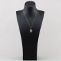 Second Hand 9ct Yellow Gold Oval St Christopher Pendant & 18 Inch Curb Chain 41143357
