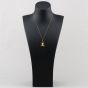Second Hand 9ct Yellow Gold Oblong St Christopher Pendant & 18 Inch Curb Chain 41143358