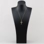 Second Hand 9ct Yellow Gold Crucifix Cross Pendant & 18 Inch Curb Chain 41143360