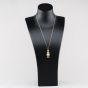 Second Hand 9ct Yellow Gold Multi Stone Clown Pendant & 20 Inch Curb Chain 41143370