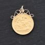 Second Hand Yellow Gold Victoria 1898 Half Sovereign Scroll Top Coin Keeper Loose Pendant 41143379