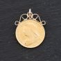Second Hand Yellow Gold Victoria 1898 Half Sovereign Scroll Top Coin Keeper Loose Pendant 41143379