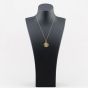 Second Hand 9ct Yellow Gold Circular Faceted Edge St Christopher Pendant & 18 Inch Prince Of Wales Chain 41143384