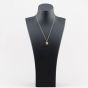 Second Hand 9ct Yellow Gold Small Circular Foliate Engraved Locket Pendant & 18 Inch Prince Of Wales Chain 41143391