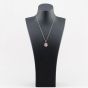 Second Hand 9ct Yellow Gold Amethyst & Opal Halo Cluster Pendant & 18 Inch Prince Of Wales Chain 41143398