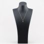 Second Hand 9ct Two Colour Gold Sapphire & Diamond Pear Shaped Infinity Pendant & 18 Inch Prince Of Wales Chain 41143405
