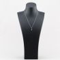 Second Hand 9ct White Gold Cubic Zirconia Small Cross Pendant & 18 Inch Prince Of Wales Chain 41143412