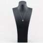 Second Hand White Gold Cubic Zirconia Diamond Shape Cluster Pendant & 18 Inch Curb Chain 41143431