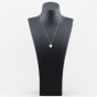 Second Hand 9ct White Gold Diamond Pave Concave Cushion Shaped Pendant & 18 Inch Curb Chain 41143432