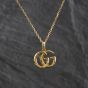 Second Hand 18ct Yellow Gold Gucci Gg Pendant & Adjustable Trace Chain 41143435