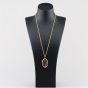 Second Hand Vintage 9ct Yellow Gold Large Hand Engraved Oval Locket Pendant & 24 Inch Prince Of Wales Chain 41143437