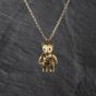Second Hand 9ct Yellow Gold Cubic Zirconia Teddy Bear Gemstone Pendant & 17 Inch Belcher Chain 41143443