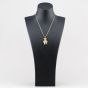 Second Hand 9ct Yellow Gold Cubic Zirconia Teddy Bear Gemstone Pendant & 17 Inch Belcher Chain 41143443