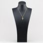 Second Hand 9ct Yellow Gold Engraved Cross Pendant & 16 Inch Paper Link Chain 41143444