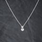 Second Hand 18ct White Gold 0.08ct Brilliant Cut Diamond Two Stone Pendant & 16 Inch Trace Chain 41143448