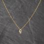 Second Hand 18ct Yellow Gold 0.20ct Brilliant Cut Diamond Teardrop Pendant & 15 Inch Prince Of Wales Chain 41143449