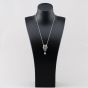 Second Hand 14ct White Gold 2.00ct Diamond Dropper Pendant & 18 Inch Spiga Chain 41143451