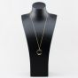Second Hand Vintage 9ct Yellow Gold Half Engraved Oval Locket Pendant & 22 Inch Trace Chain 41143483