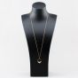 Second Hand Vintage 9ct Yellow Gold Half Engraved Oval Locket Pendant & 26 Inch Prince Of Wales Chain 41143484