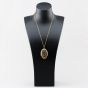 Second Hand Vintage 9ct Yellow Gold Hand Engraved Large Oval Locket Pendant & 20 Inch Prince Of Wales Chain 41143485