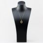 Second Hand 9ct Yellow Gold Hand Engraved Oval Locket Pendant & 18 Inch Curb Chain 41143488