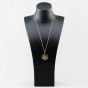 Second Hand Vintage 9ct Yellow Gold Large Round St Christopher Pendant & 22 Inch Prince Of Wales Chain 41143489