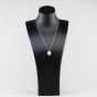 Second Hand 9ct Yellow Gold Oval Patterned Locket Pendant & 18 Inch Prince Of Wales Chain 41143499