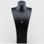 Second Hand 9ct Yellow Gold Round St Christopher Pendant & 18 Inch Curb Chain 41143506