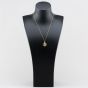Second Hand 9ct Yellow Gold Round St Christopher Pendant & 18 Inch Curb Chain 41143509