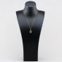 Second Hand 9ct Yellow Gold Oval St Christopher Pendant & 18 Inch Curb Chain 41143513