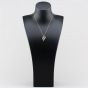 Second Hand 9ct Yellow Gold Cubic Zirconia Dolphin Pendant & 16 Inch Curb Chain 41143514
