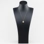Second Hand 9ct Yellow Gold St Christopher Pendant & 18 Inch Curb Chain 41143538